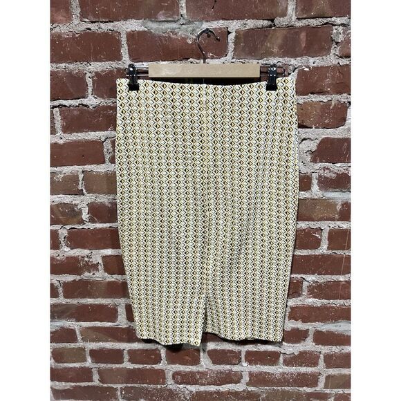 Zara Trafaluc Womens Yellow Abstract Pull On A-line Skirt Knit Size Large - Picture 2 of 3